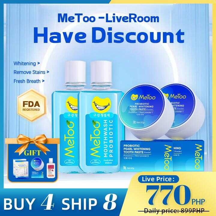 【Gift】Metoo Whitening Powder + Metoo Probiotic Mouthwash/Probiotics ...