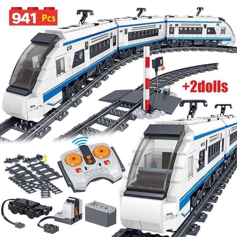 Yy 941Pcs Cit Electric Harmon Rail Remote Control Building Blocks Train ...