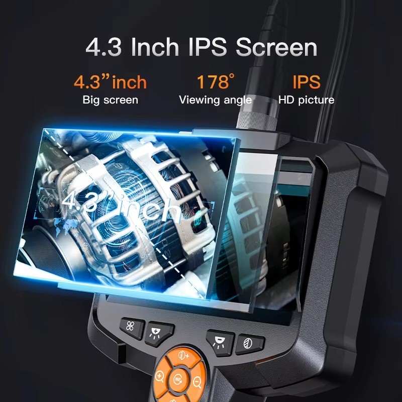 10m 8mm HD Pipe Inspection Borescope, 4.3 Inch 2MP IP67 Waterproof ...