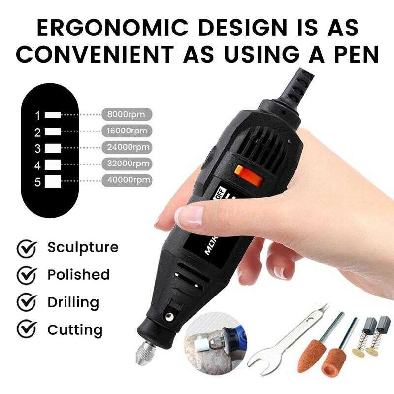 Runye Tools 220V Electric Mini Grinding Tool Set 5 Speed Control 500W ...