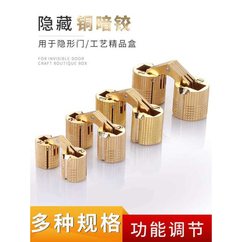 Copper Concealed Hinge Cylindrical Hidden Flush Hinge Box Invisible ...