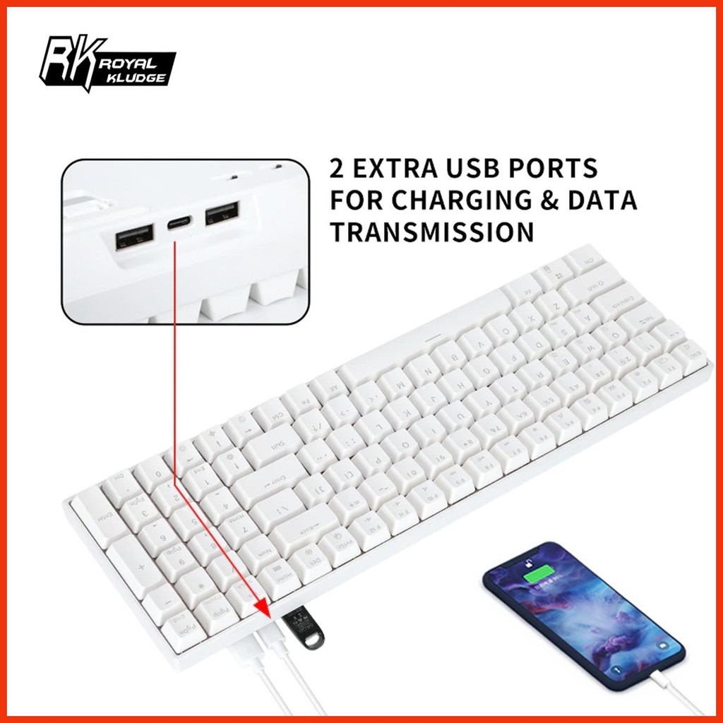 Royal Kludge RK71 | RK61 | RKG68 | RK100 Wireless Keyboard Hot ...