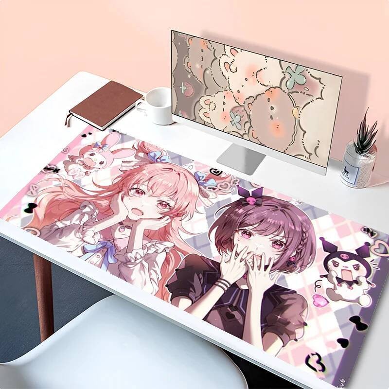 Mouse Pad Laptop Kawaii Pink Anime Girl Desk Mat Project Sekai Stage ...