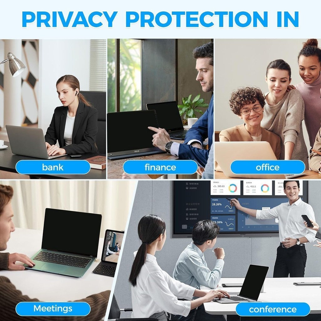 Magnetic Laptop Privacy Screen Filter for 16:9 16:10 Computer Monitor ...