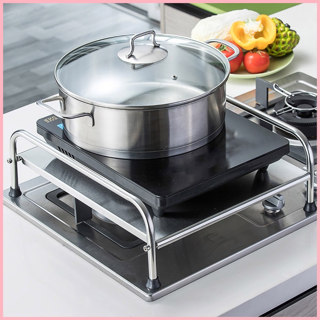 Stainless Steel Induction Cooker Stand Bracket Gas Stove Rack Cover ...