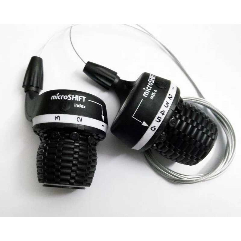 Microshift Mm Left & Right Shifter MTB Bike 3 X 6 Speed Twist Grip Gear ...