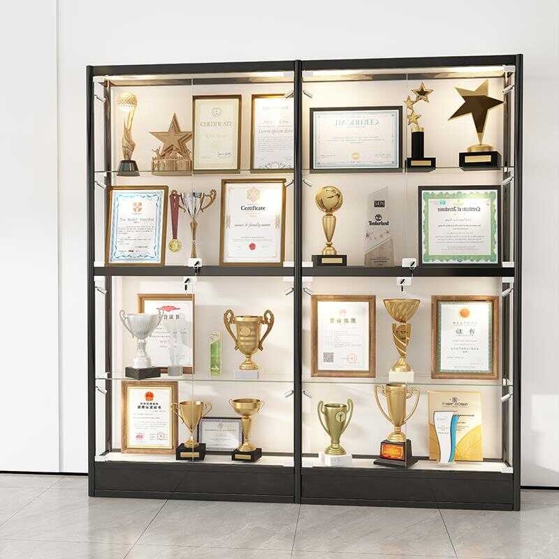 Company Certificate Office Trophy Medal Glass Honor Wall Display Rack ...