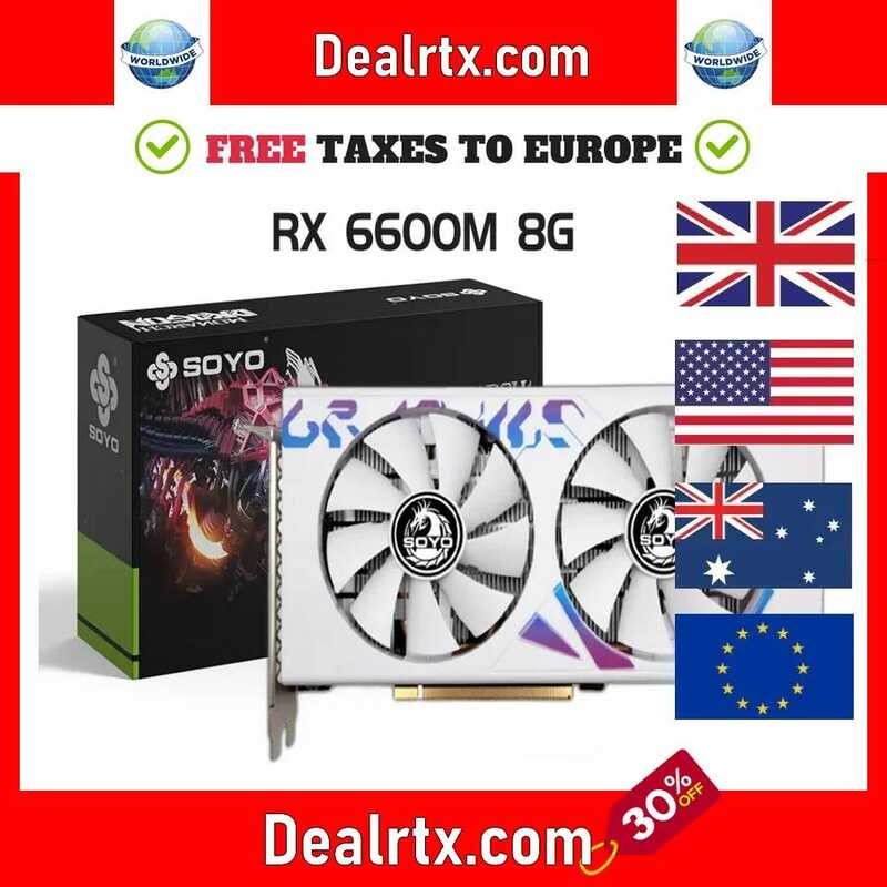 Yy 2024 AMD RX 6600M 8Gb Graphics Card Gddr6 128Bit Pci-E 4.0×8 8 ...