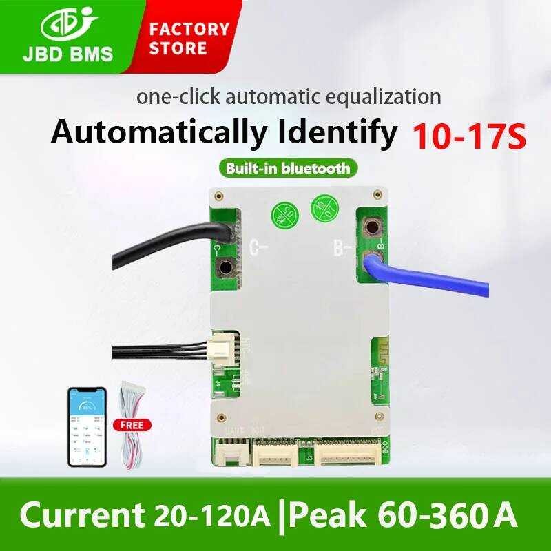 JBD 1 Smart BMS 10S 13S 16S 17S LifePo4 NMC 36V 48V BMS 20A 40A 50A 60A ...