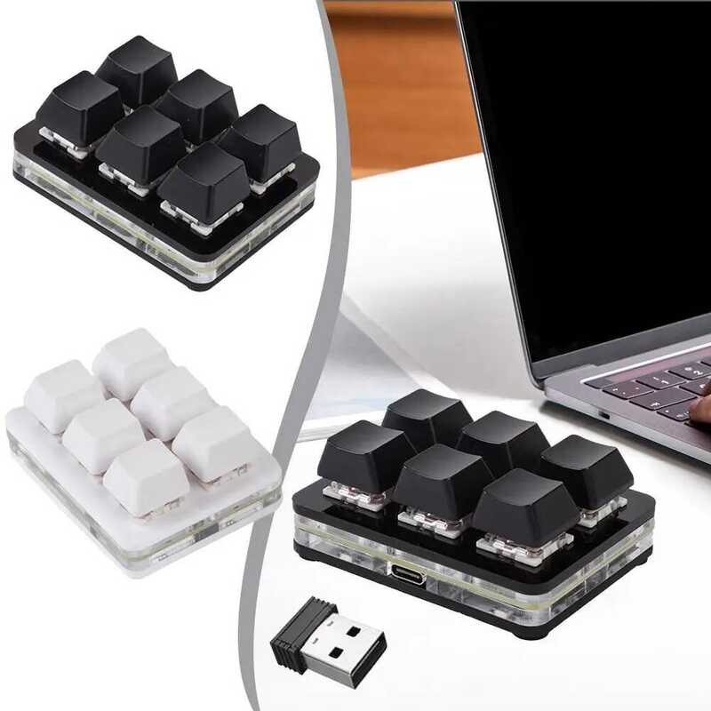 6 Mini Keys Keyboard Bluetooth Custom Keypad Wireless Rechargeable ...