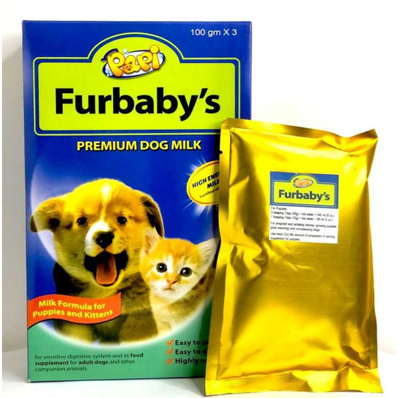 [Clr Agrivet] PAPI Furbaby's PREMIUM DOG MILK 100G / Milk Formula For ...