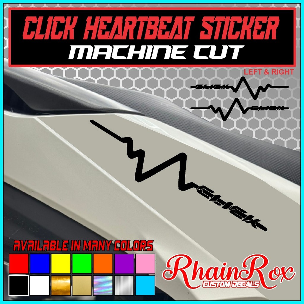 click side seat sticker logo 10inches left and right machine cut diecut ...