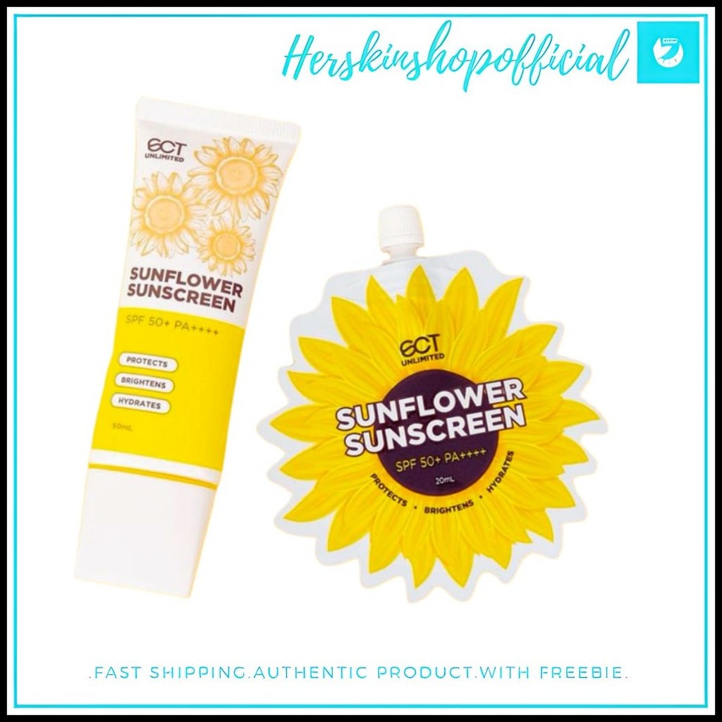 SCT Sunflower Sunscreen SPF50+ PA++++ + Freebies | Shopee Philippines