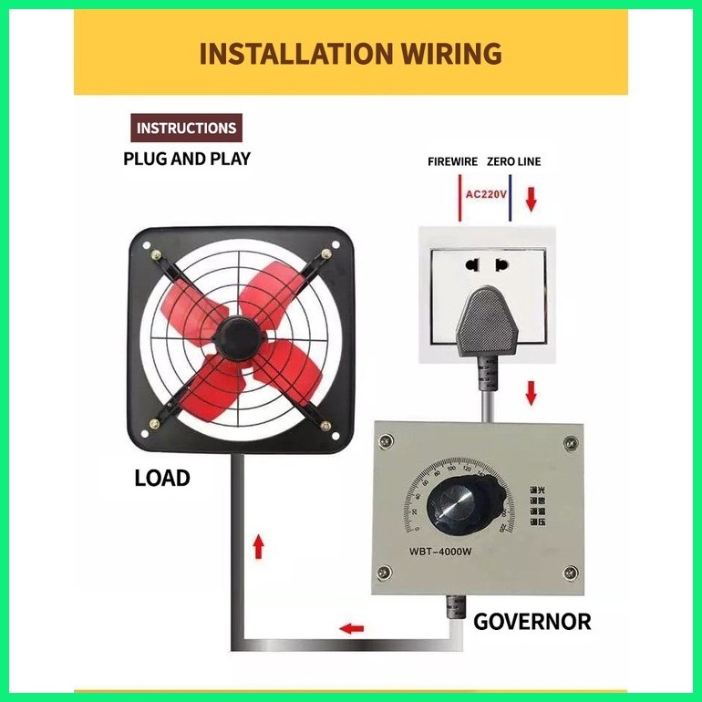 Monqiqi Motor Speed Controller 4000W AC 220V Variable Voltage ...