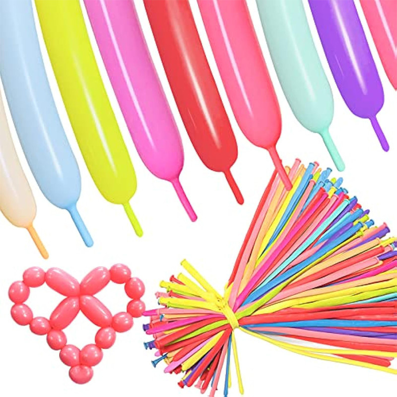 100Pcs Rubber Long Balloon DIY Strip Balloon Twisted Balloons Long ...