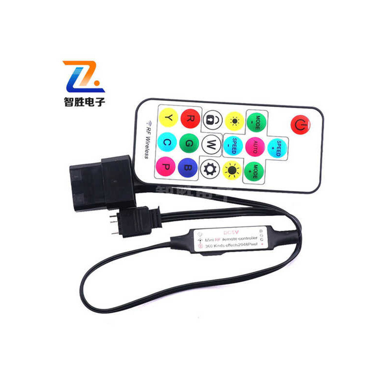 5V Three-Pin ARGB Large 4D Model RGB Strip Light Device Wired Remote ...