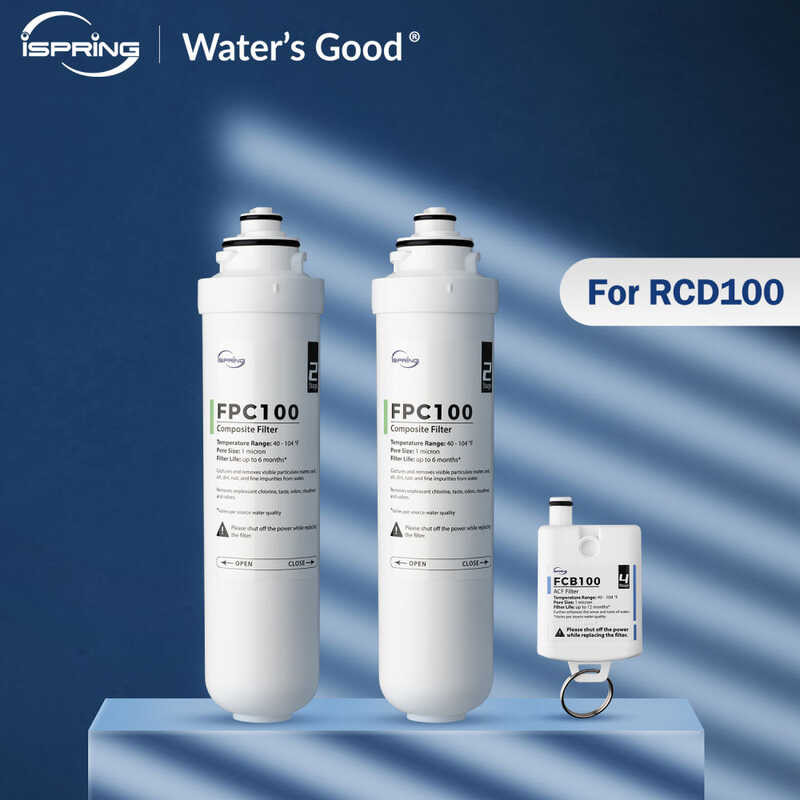 Tt Ispring F3rcd100 1-Year Replacement Filter Pack For Rcd100 RO System ...