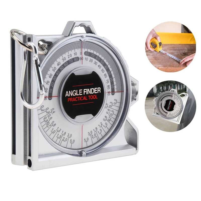 Xj Dial Angle Finder Protractor Magnetism Incometer Level 0-180 Degree ...