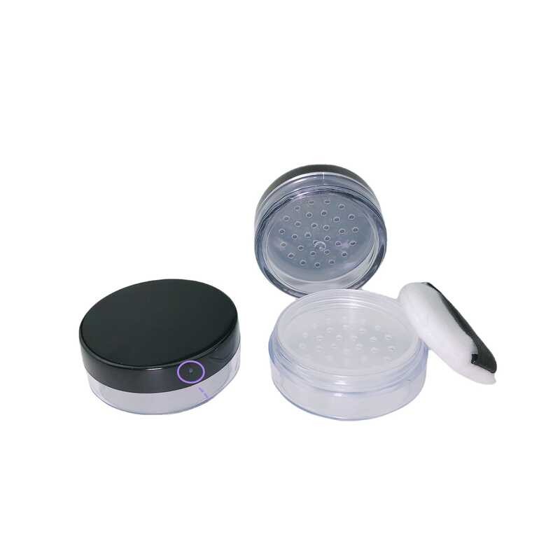 5g Loose Powder Box Empty Container with Puff Transparent Box Setting ...
