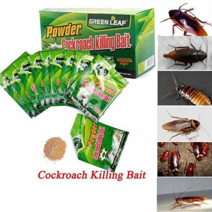 CHB 1Pc Effective Green Leaf Powder Cockroach Killing Bait -- Pests ...