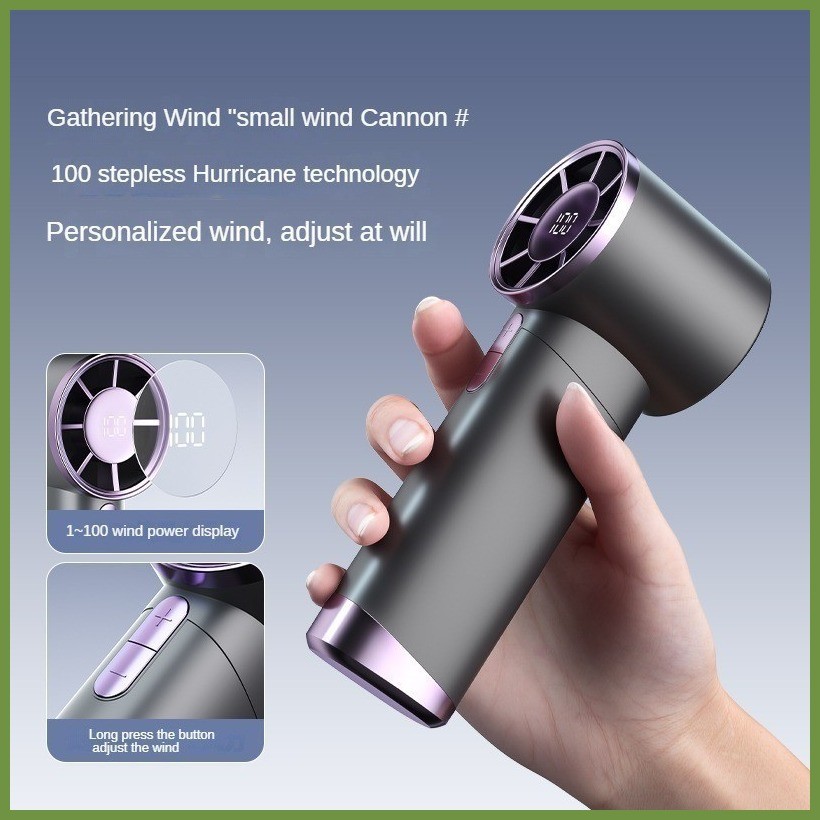 Handheld Mini Fan Small 100-wind-speeds turbo mini fan rechargeable ...