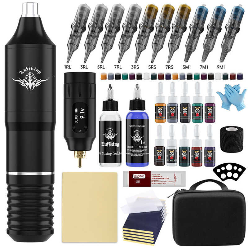 Tuffking Tattoo Kit Tattoo Machine Full Set Tools Tattoo Pen Kit Tattoo ...