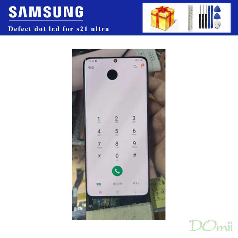 Original 6.8''Used LCD With Dot Line For Samsung Galaxy S21 Ultra 5G ...