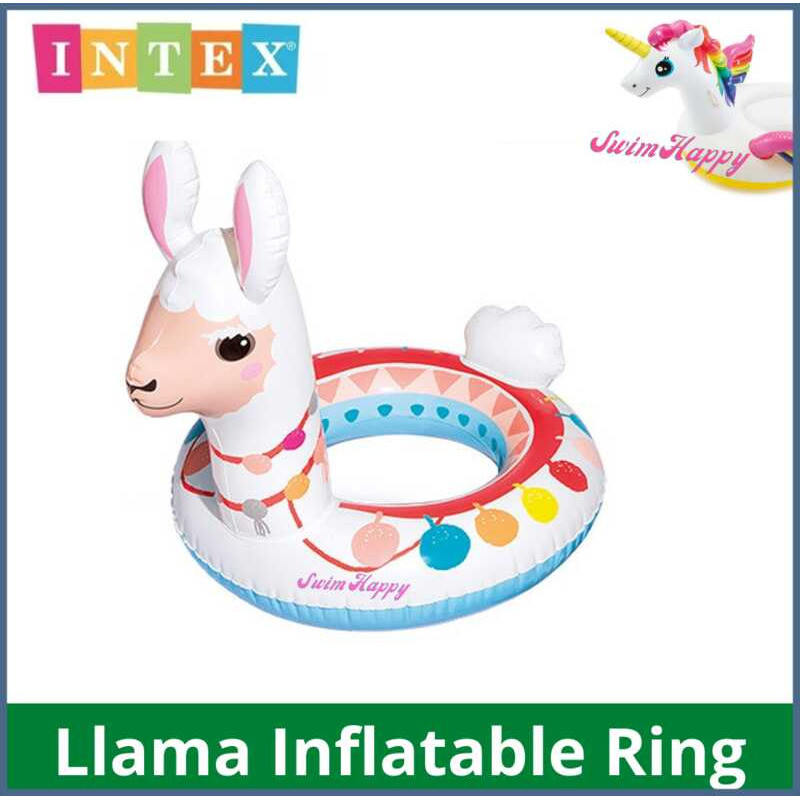 Swimhappy AGE 3+ Intex Deluxe Animal Llama Swim Ring Floater Salbabida ...