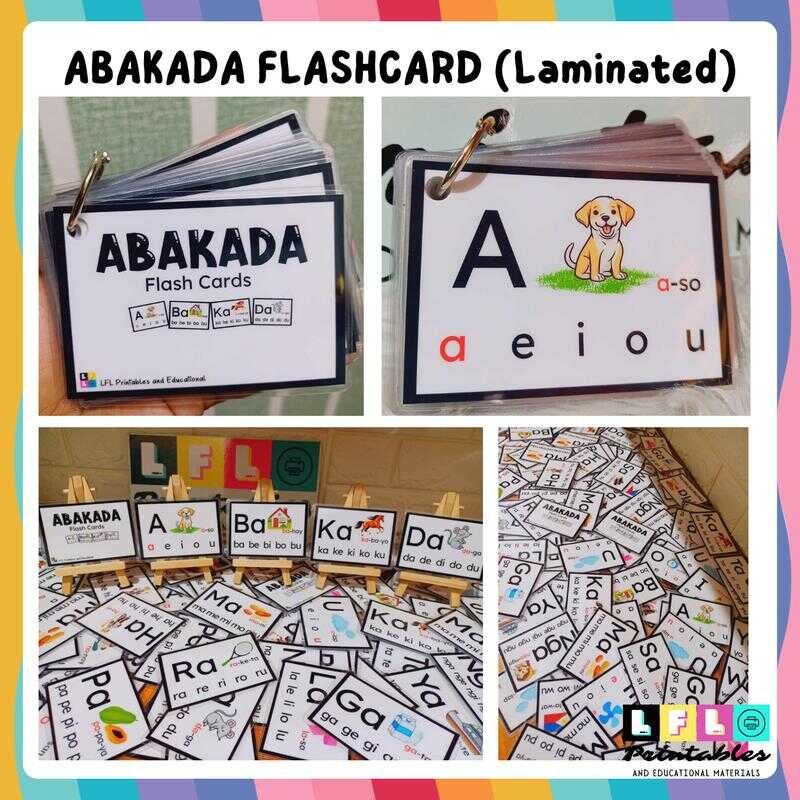 ABAKADA FLASHCARDS - LAMINATED TAGALOG Flash Card Flashcards For Kids ...