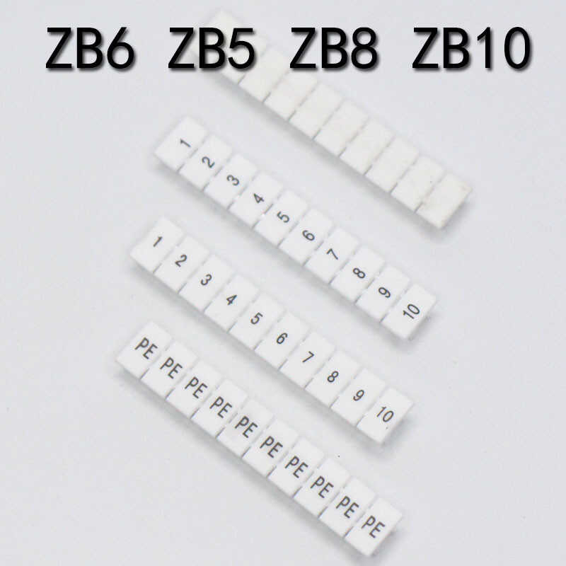ST, UK2.5B Series Terminal Blocks Printing Marking Strip Blank Numbers ...