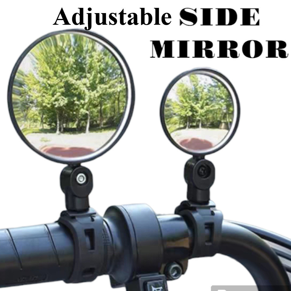 1 2pcs Bike Side Mirror 360 Rotatable Mirrors Waterproof Bicycle
