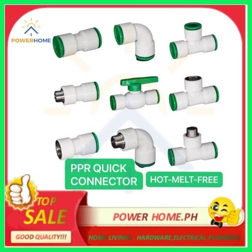 PPR QUICK CONNECTOR 1/2'' 3/4'' HOT-MELT-FREE HOT & COLD WATER PIPE PPR ...