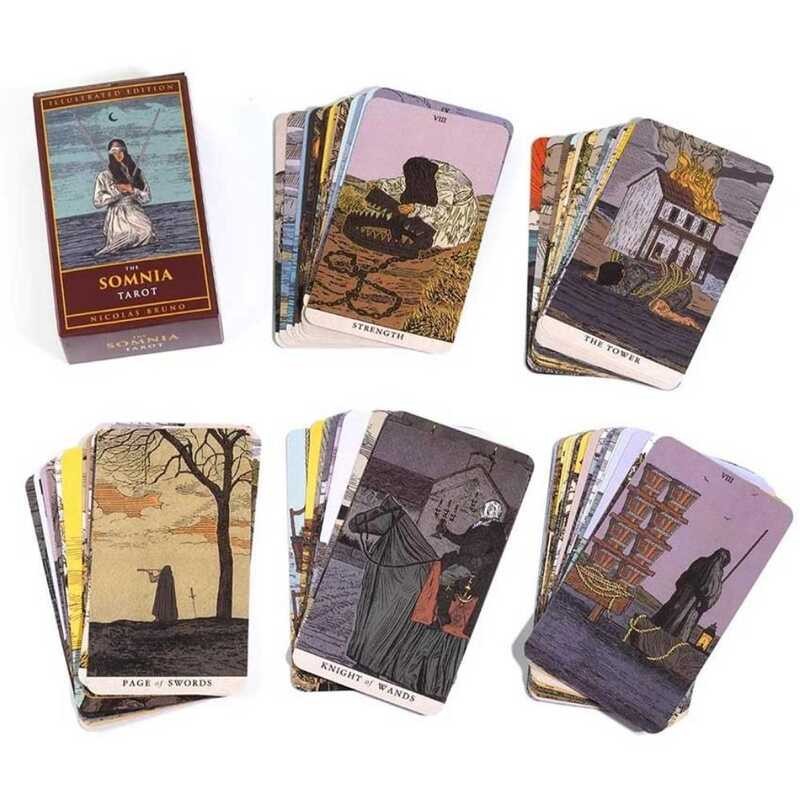 10.3*6Cm The Somnia Tarot Illustrated Edition Deck 78 Card Series ...