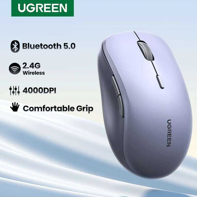 Yy Yy UGREEN Wireless Bluetooth & 2.4Ghz Mice Ergonomic 4000Dpi 6 Mute ...