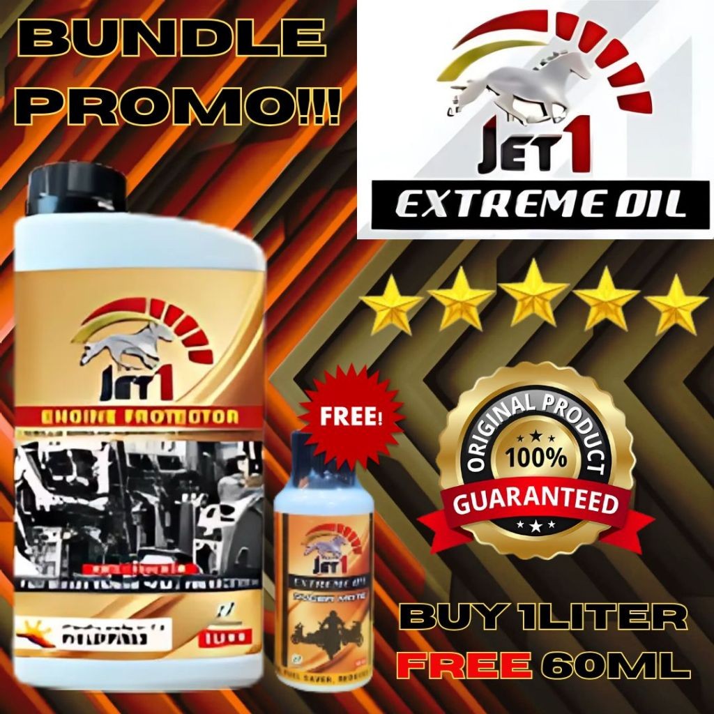 Jet1 Extreme oil Engine Protector 1Liter FREE Jet1 60ml for Gas and ...