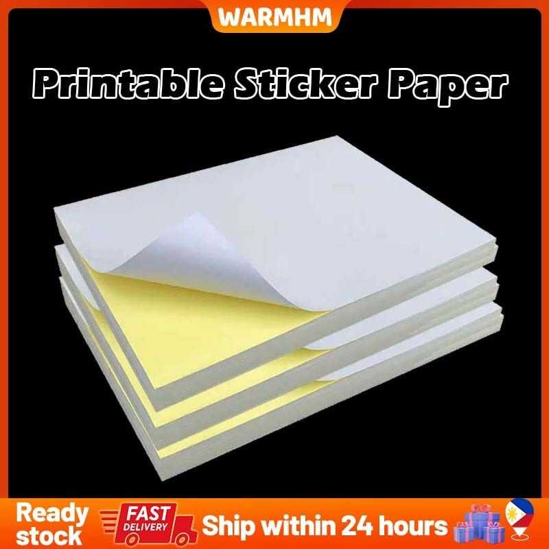 A4 Printable Sticker Paper 100 Sheets Matte Glossy Kraft Home Supplies ...