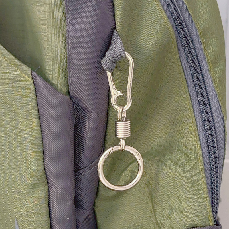 5Pcs Candy Color Metal Spring Keychain - Carabiner Climbing Buckle Hook ...