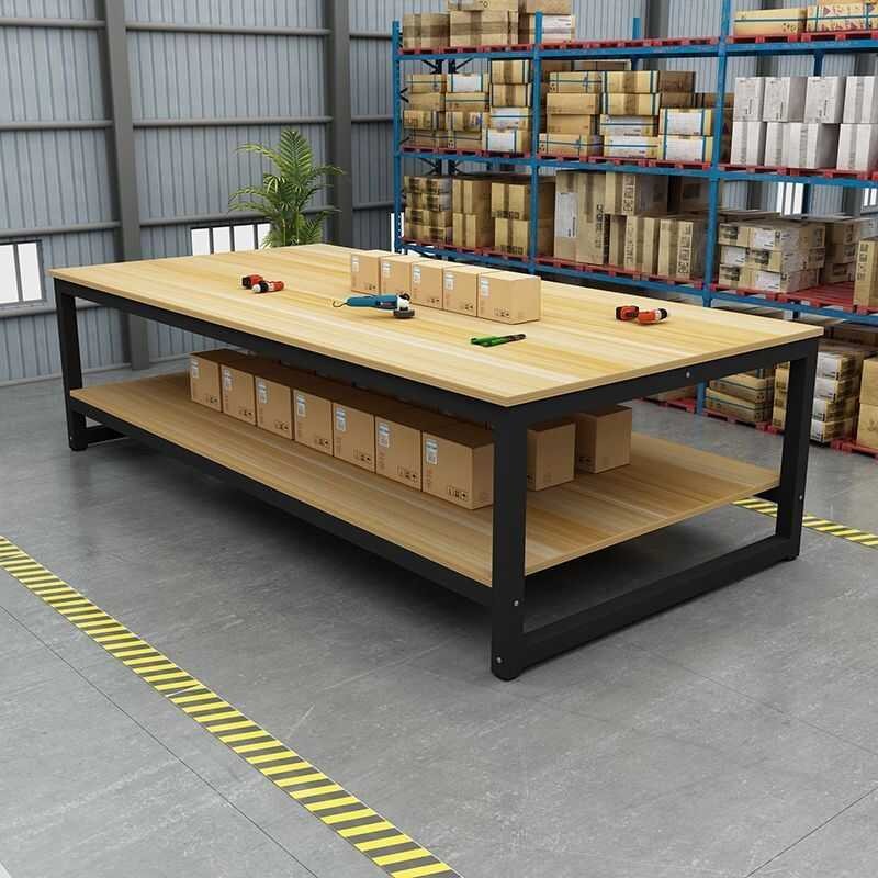 Double-layer Packing Packaging Desk Line Workbench Workshop Assembly ...