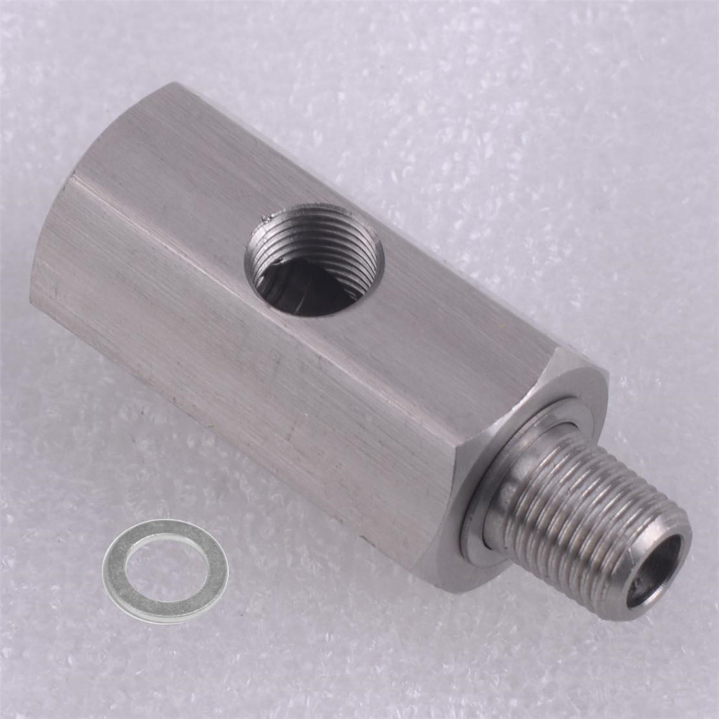 Stainless Steel 1/8'' NPT Oil Pressure Sensor Tee to Adapter Fitting ...