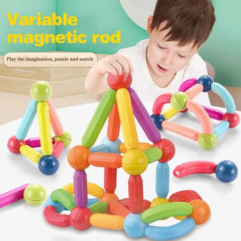 Magnetic Sticks Blocks Building Toy For Kids Educational 3D Shape ...