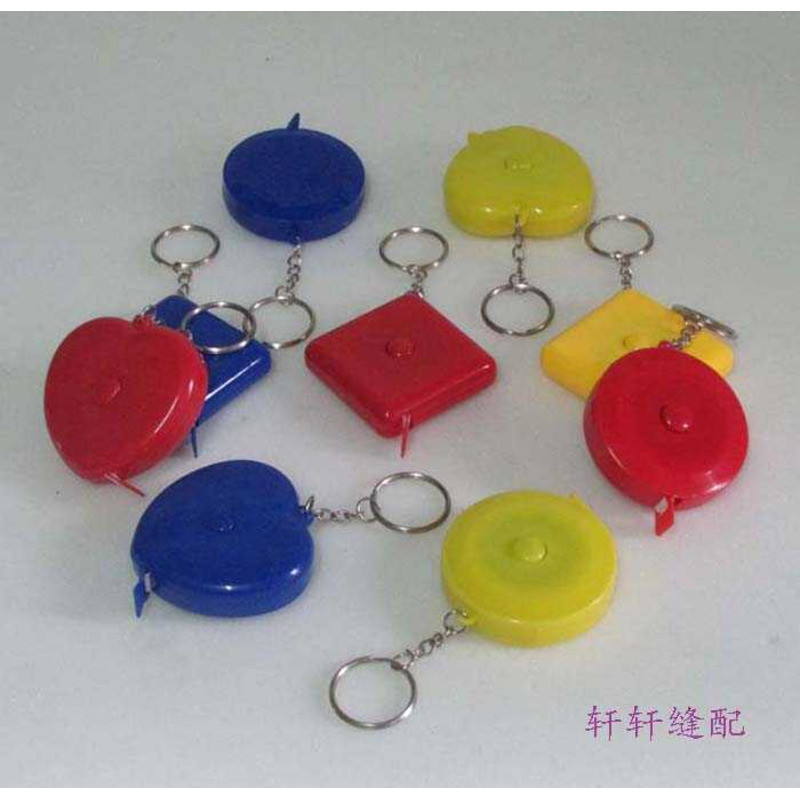 Round Keychain Automatic Tape Measure Clothing Measuring Soft Ruler ...