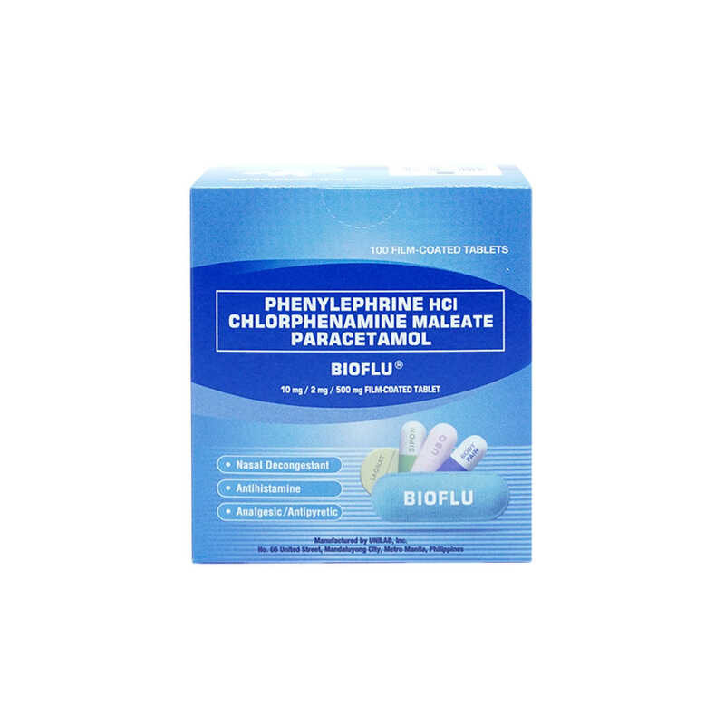 Bioflu Phenylephrine Hcl Chlorphenamine Maleate Paracetamol 10Mg/2Mg ...