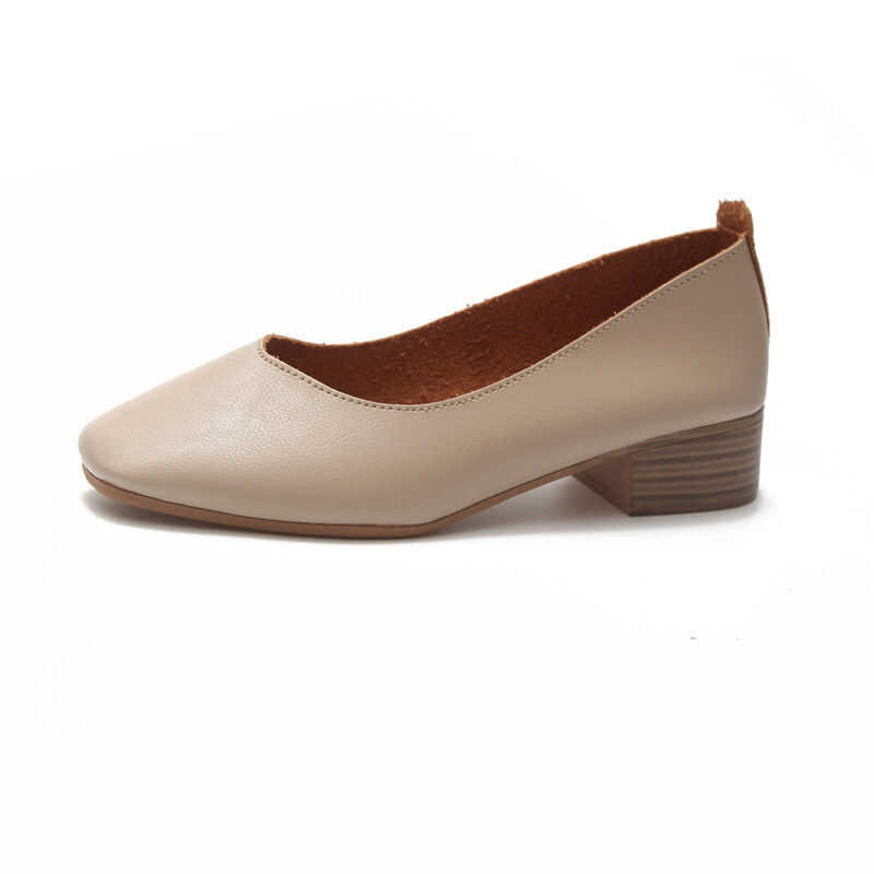 Allstarshoes Korean Office Work Block Shoes 1 Inch Low Heels | Shopee ...