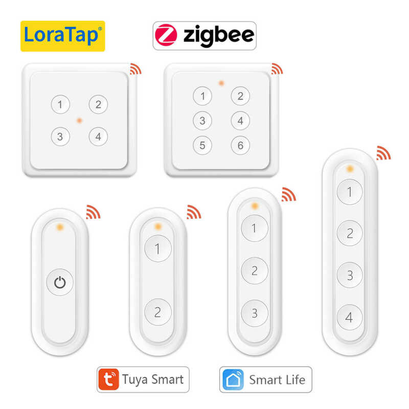 Loratap Zigbee 3.0 Wireless 6 Push Button Remote Tuya Scene Automation ...