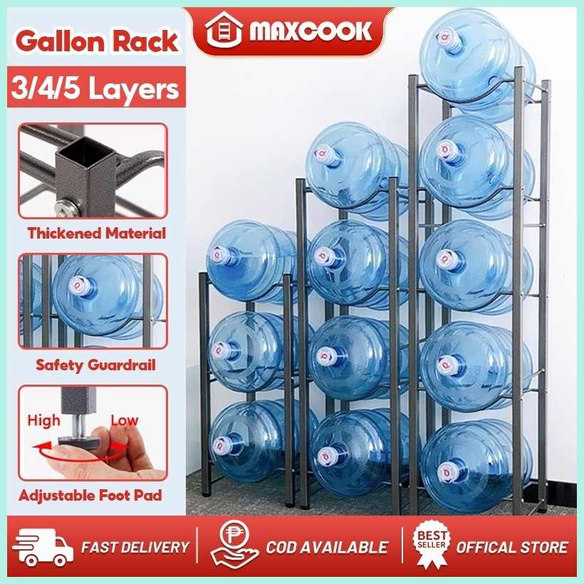 MAXCOOK 3/4/5 Layers Water Gallon Rack Stand Mineral Water Dispenser ...