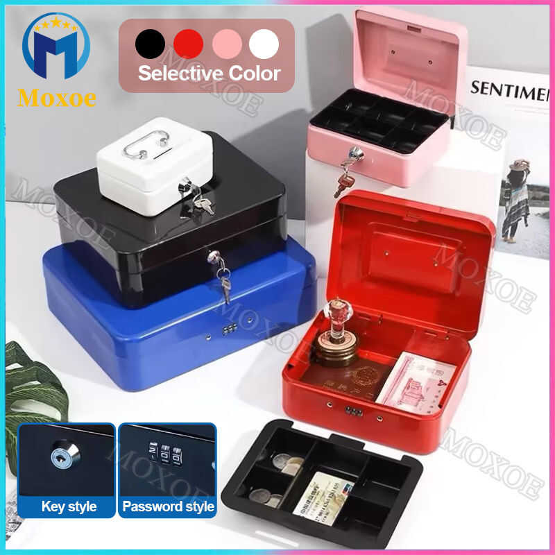 Steel Key Lock/Combination Lock,Money Safe Box With Removable Coin Tray ...