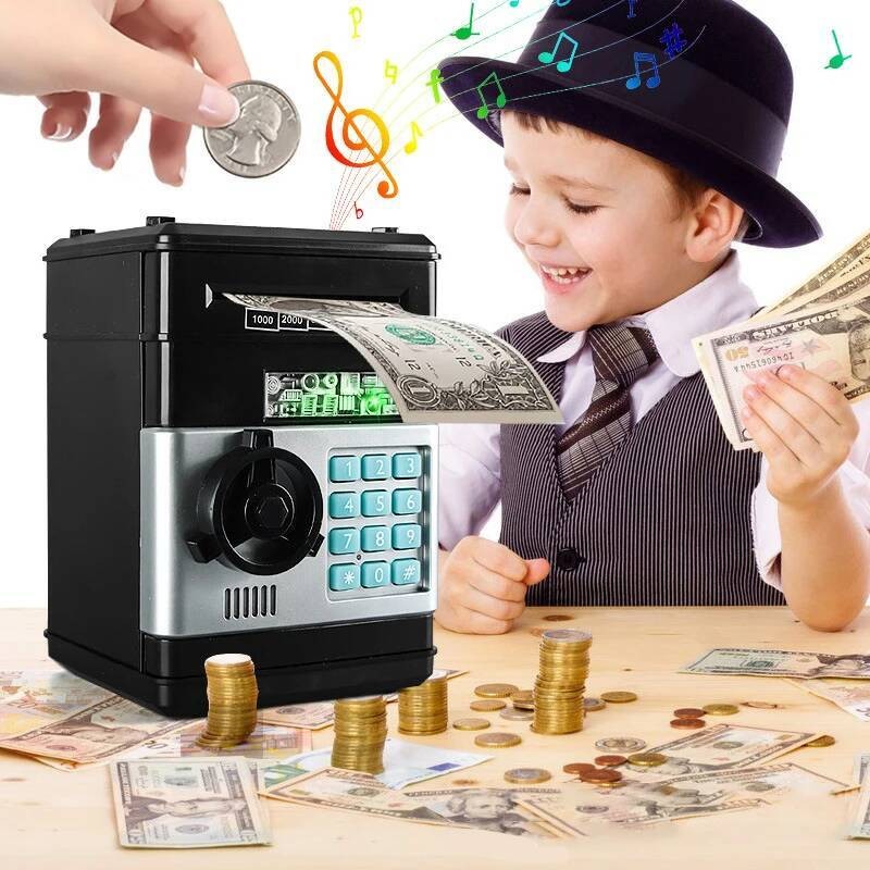 Piggy Creative ATM Bank Mini Safe Pas Coin Counter Automatic Digital ...