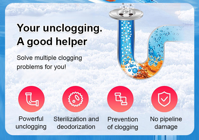 Deodorant Pipe Unclogging Powder Sewerage Powerful Inhibit Bacterial ...