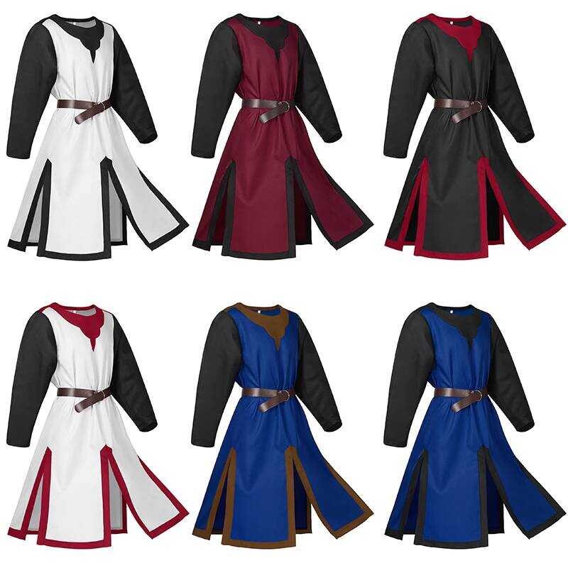 Dark Templar Knights Cos Costume Medieval Retro Robe Halloween Cosplay ...