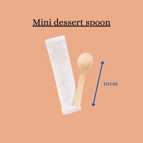 [COD] Mini Wooden Disposable Dessert Spoon (individually wrapped ...
